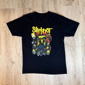 Slipknot Graphic T-Shirt Band Collage Print Black Size L Nu Metal Tee